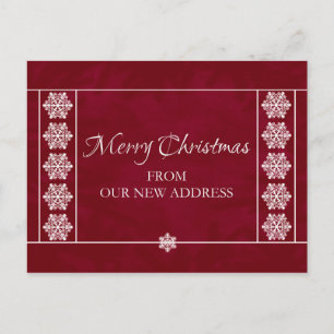 Weihnachten von unserer neuen Adresse Postkarte