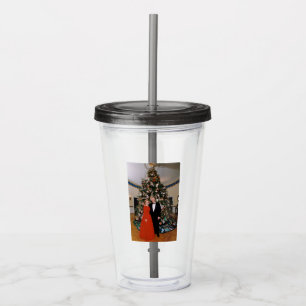 Weihnachten von US-Präsident Bill Clinton & Hillar Acryltrinkbecher
