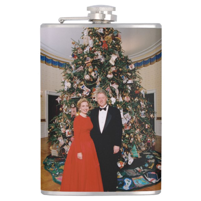 Weihnachten von US-Präsident Bill Clinton & Hillar Flachmann (Vorderseite)