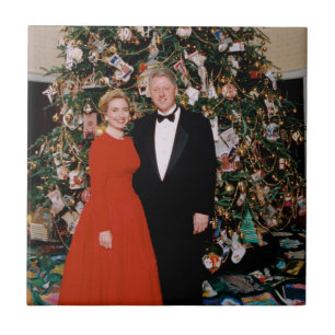 Weihnachten von US-Präsident Bill Clinton & Hillar Fliese