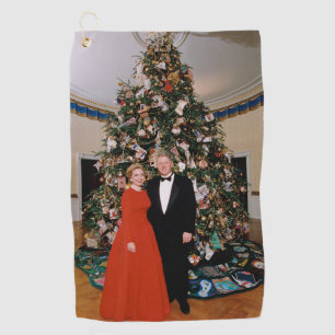 Weihnachten von US-Präsident Bill Clinton & Hillar Golfhandtuch