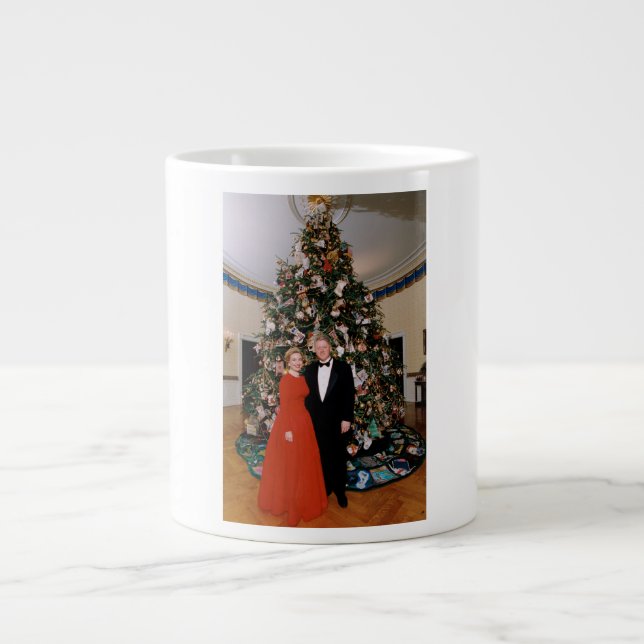 Weihnachten von US-Präsident Bill Clinton & Hillar Jumbo-Tasse (Vorderseite)