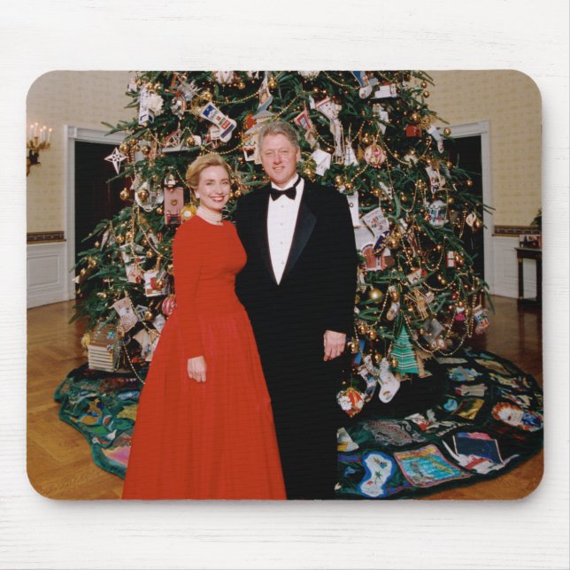 Weihnachten von US-Präsident Bill Clinton & Hillar Mousepad (Vorne)