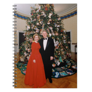 Weihnachten von US-Präsident Bill Clinton & Hillar Notizblock