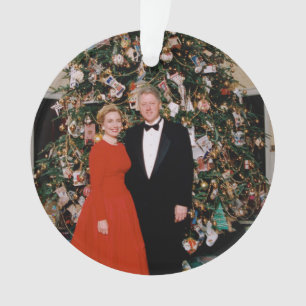 Weihnachten von US-Präsident Bill Clinton & Hillar Ornament