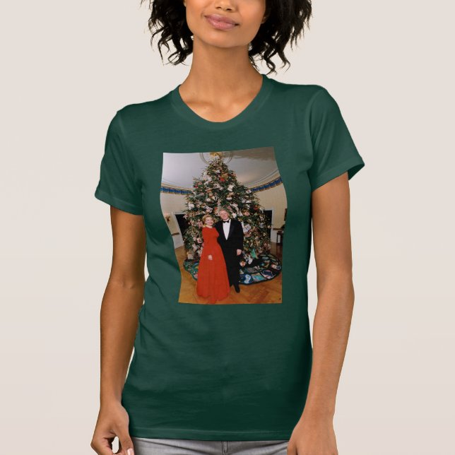 Weihnachten von US-Präsident Bill Clinton & Hillar T-Shirt (Vorderseite)