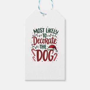 Weihnachten wahrscheinlich dekorieren Hund Xmas Fa Geschenkanhänger