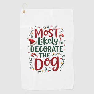 Weihnachten Wahrscheinlich Dekorieren Hund Xmas Fa Golfhandtuch