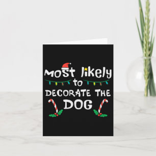 Weihnachten wahrscheinlich dekorieren Hund Xmas Fa Karte