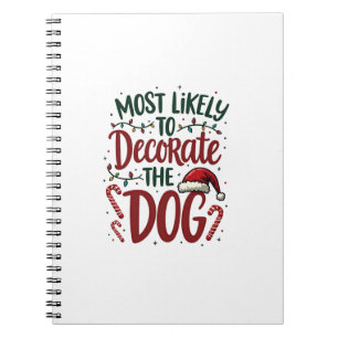 Weihnachten Wahrscheinlich Dekorieren Hund Xmas Fa Notizblock