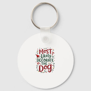 Weihnachten wahrscheinlich dekorieren Hunde Xmas F Schlüsselanhänger
