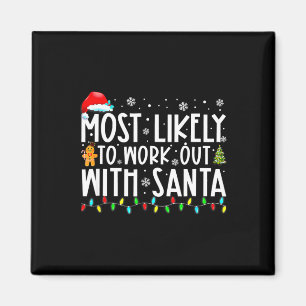 Weihnachten wahrscheinlich mit Santa-Familie train Magnet