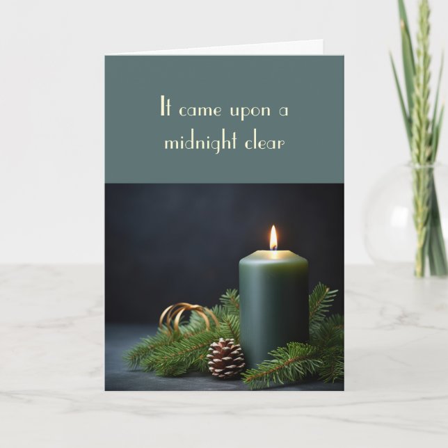 Weihnachten war es um Mitternacht klar Karte (Vorderseite)