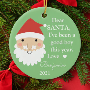 Weihnachten war ich das Weihnachtsfest des guten J Keramik Ornament