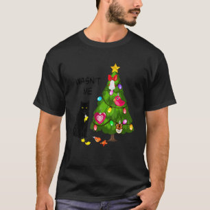 Weihnachten War Nicht Me Meowy Catmas Lustige Katz T-Shirt