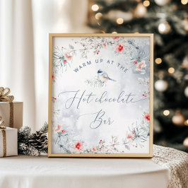 Weihnachten Warm auf der heißen Schokolade Bar Poster