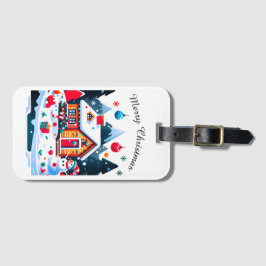 Weihnachten: Warme und gemütliche Weihnachtszeit Gepäckanhänger