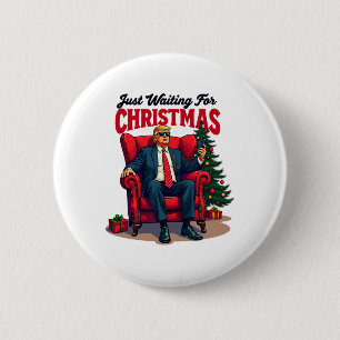 Weihnachten Wartete Trump zu Weihnachten Button