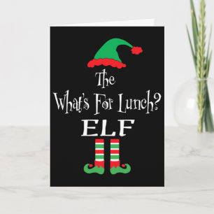 Weihnachten Was gibt's zum Mittagessen Elf-Shirt p Karte