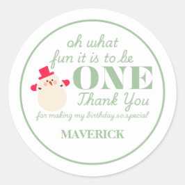 Weihnachten Was Spaß zum ersten Geburtstag Runder Aufkleber