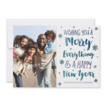 Weihnachten Wasserfarbe Blau Moderne Schneeballkar