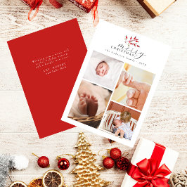 Weihnachten Wasserfarbe Blumenchic 4 FotoCollage