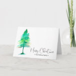 Weihnachten Wasserfarbe Pinetree, Personalisiert<br><div class="desc">Der Geruch von Kiefer ist so klar von Weihnachten,  senden Sie Ihrer Familie warme Wünsche in dieser Saison mit diesem Aquarellbild. Passen Sie Ihren Familiennamen,  Ihr Foto,  Ihren Gruß und Ihre Anmeldung an. Erhältlich in verschiedenen Größen.</div>