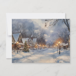 Weihnachten Wasserfarben Malerei Postkarte