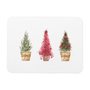 Weihnachten Wasserfarben Weihnachtsbaumen Magnet