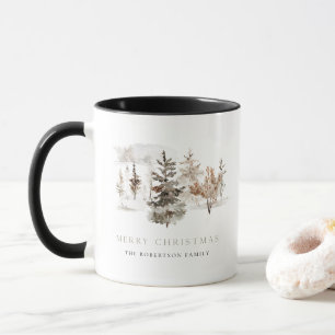 Weihnachten Wasserfarben Winterlandschaft Tasse