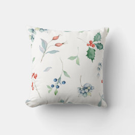 Weihnachten Wasserfarbener Blumenurlaub Traditione Kissen