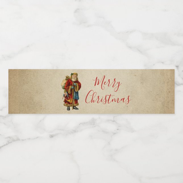 Weihnachten Wasserflaschenetikett (Einzelnes Label)