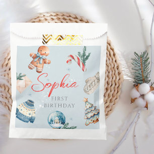 Weihnachten Watercolor Winter Erster Geburtstag Geschenktütchen