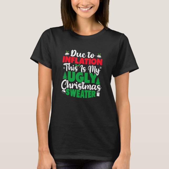 Weihnachten wegen Inflation hässliche Pullover (Vorderseite)