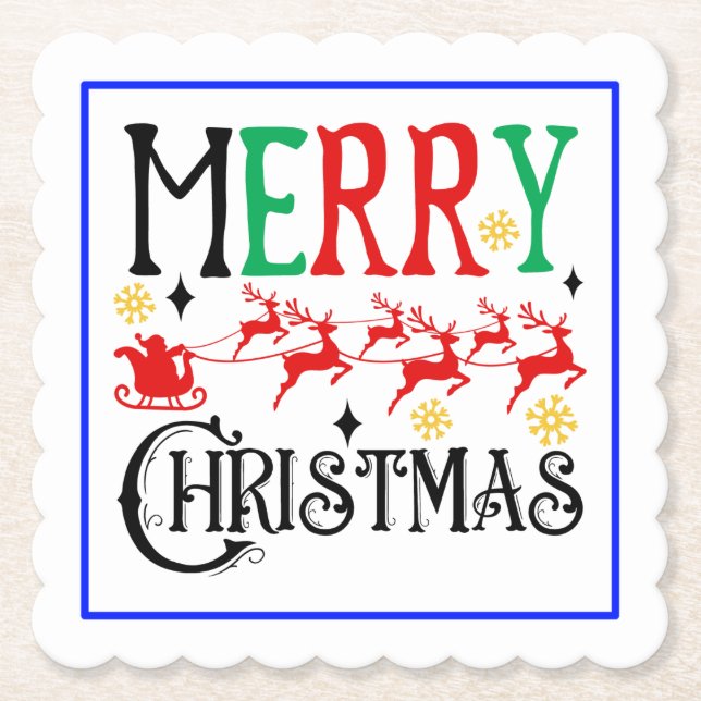 Weihnachten Weihnachten - 61049 T - Shirt Hoodie Untersetzer (Vorderseite)