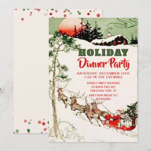 Weihnachten Weihnachten Abendessen Party Einladung