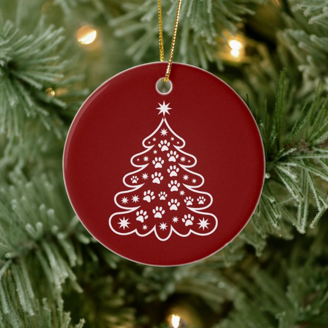 Weihnachten Weihnachten Baum Winter Merry Bright U Keramik Ornament (Baum)