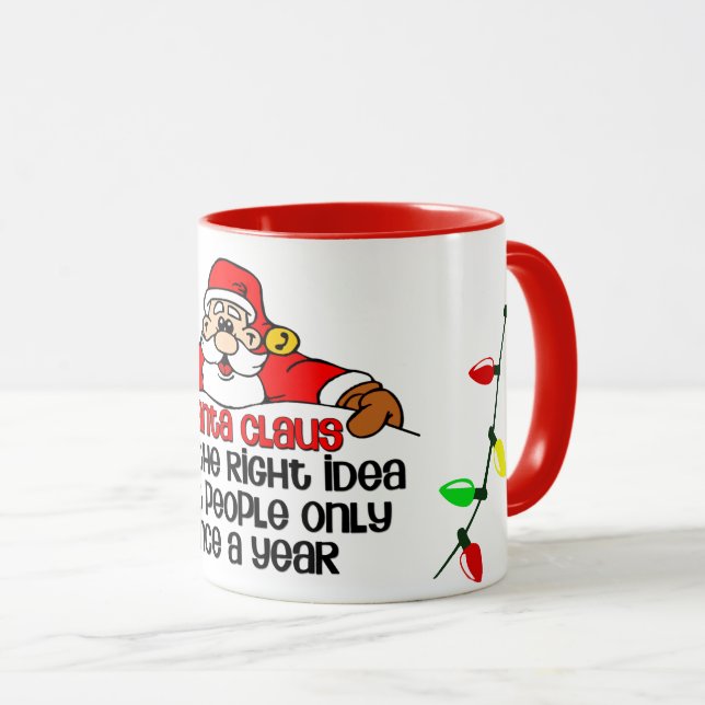 Weihnachten Weihnachten Besuch Bah Humbug Tasse (VorderseiteRechts)