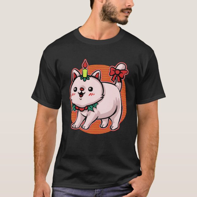 Weihnachten Weihnachten Cat Mieze Xmas Freund Katz T-Shirt (Vorderseite)