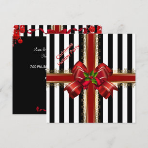 Weihnachten Weihnachten Feiertag Party Red White S Einladung