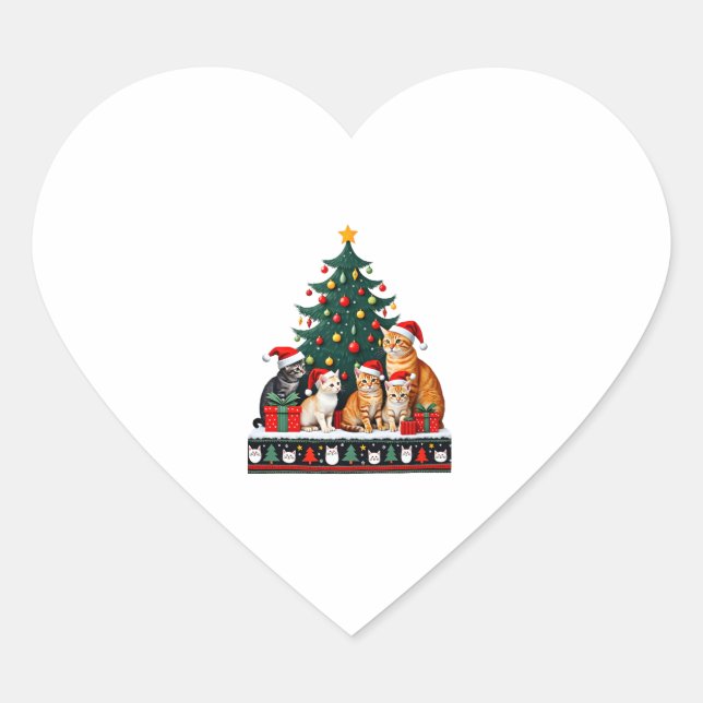 Weihnachten Weihnachten Funny hässliche Frauen Män Herz-Aufkleber (Vorderseite)