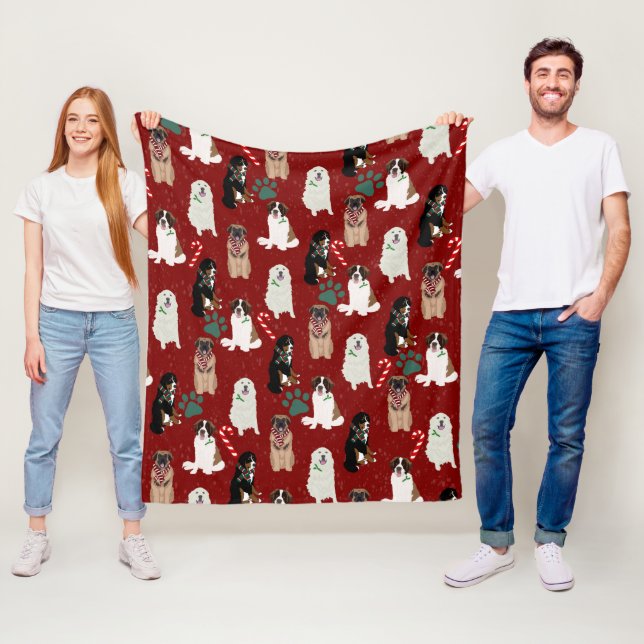 Weihnachten Weihnachten Große Hunde  Fleecedecke (Beispiel)