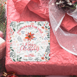 Weihnachten Weihnachten hausgemachte Kekse Feierta Quadratischer Aufkleber