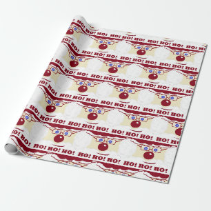 Weihnachten Weihnachten! HO! HO! Er beobachtet dic Geschenkpapier