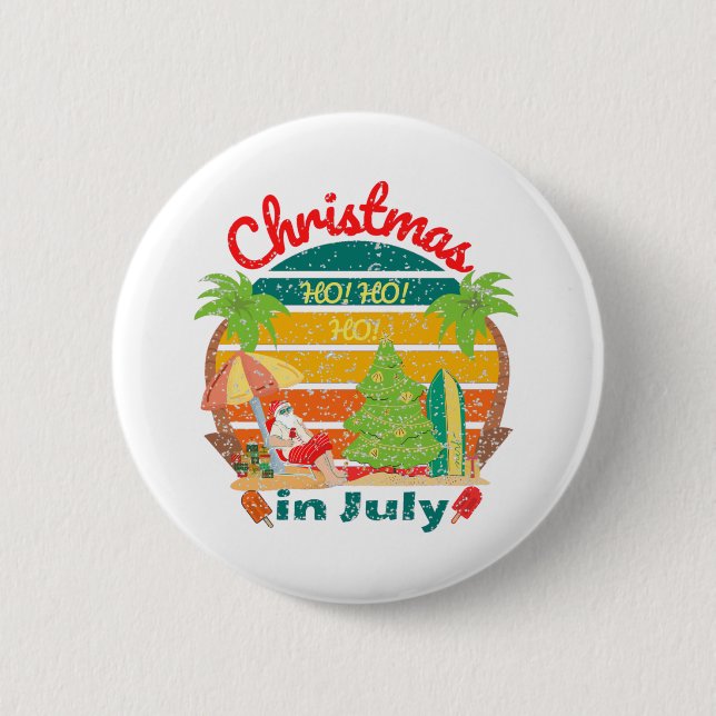 Weihnachten/Weihnachten im Juli Button (Vorderseite)