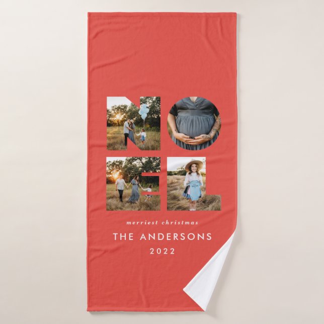 Weihnachten Weihnachten kühl, modern 4 Foto einfac Badehandtuch (Badehandtuch)