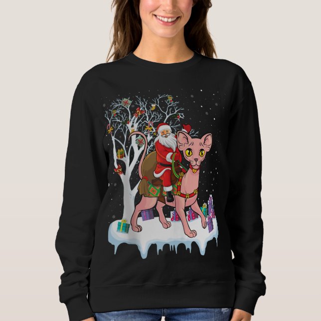 Weihnachten Weihnachten Leuchtturm Tree Santa Ridi Sweatshirt (Vorderseite)