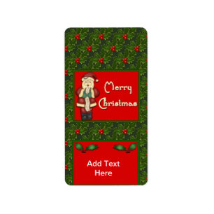 Weihnachten Weihnachten Miniatur Candy Bar Wrapper Adressaufkleber