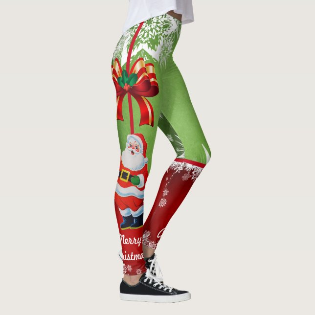Weihnachten Weihnachten mit einer Bohne Leggings (Rechts)