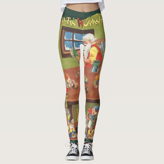 Weihnachten Weihnachten mit Elfen im Workshop Leggings (Vorderseite)